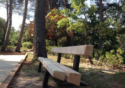 Banc bois et métal