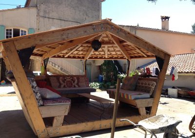 Salon d'extérieur en bois