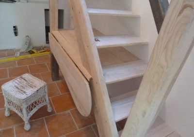 Escalier et aménagement en bois